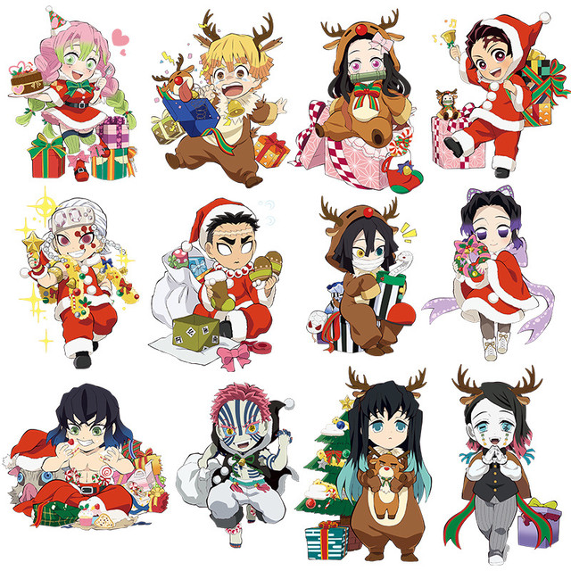 Série de natal personagens dos desenhos animados anime demon